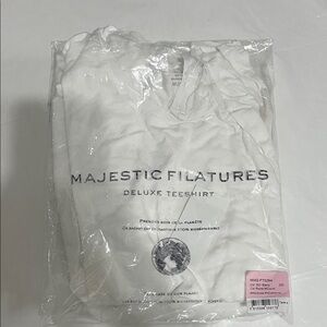 Majestic Filatures White Deluxe Tee Shirt